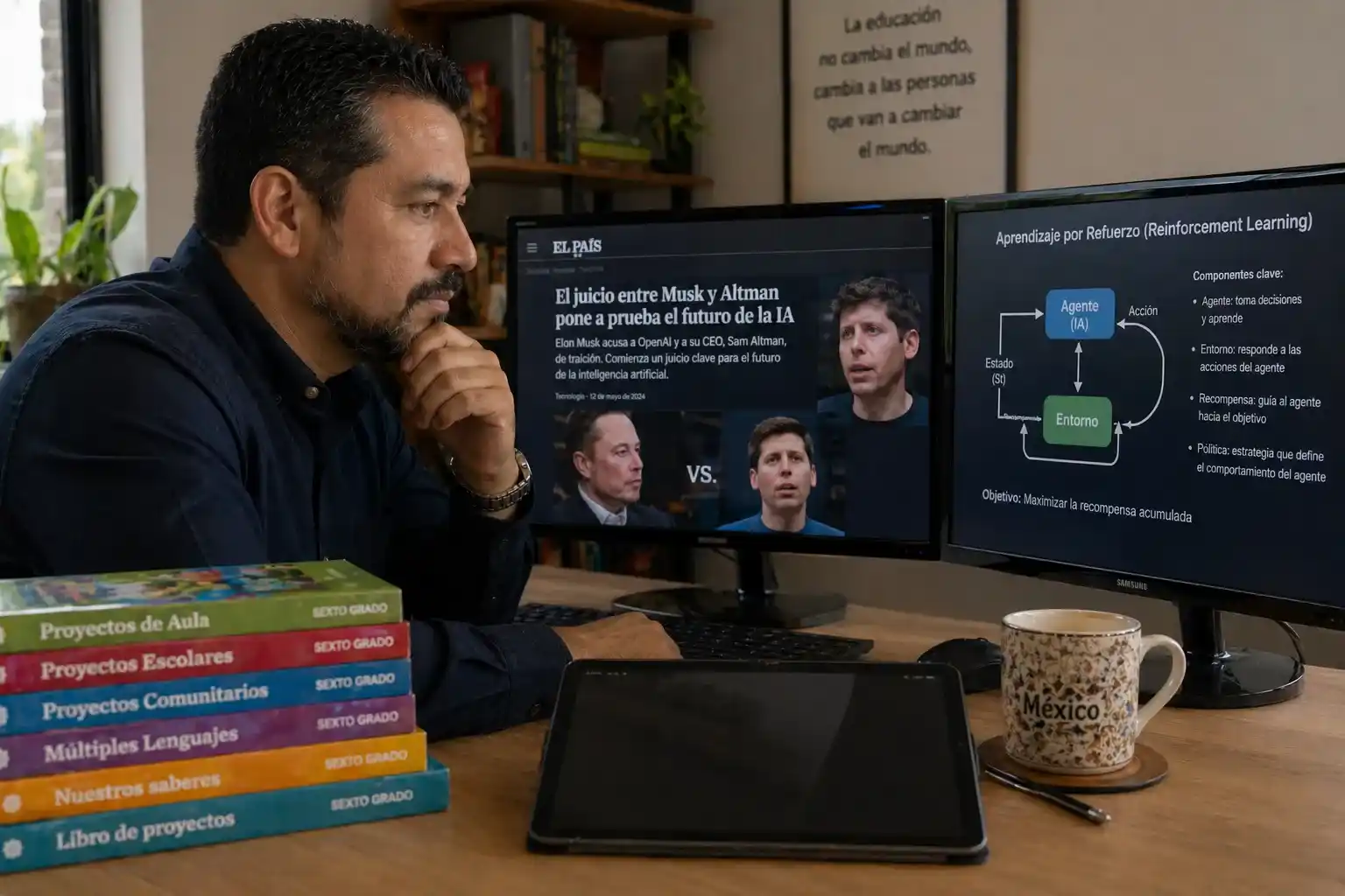 Un docente mexicano analiza las noticias sobre el juicio de Elon Musk contra OpenAI y el surgimiento de Ineffable Intelligence de David Silver, reflexionando sobre el futuro de la IA en la educación.